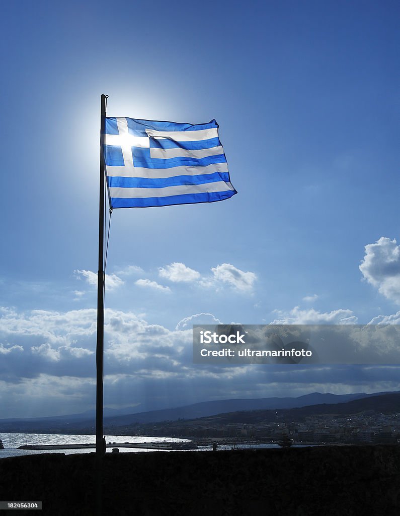 Griechenland - Lizenzfrei Griechische Flagge Stock-Foto
