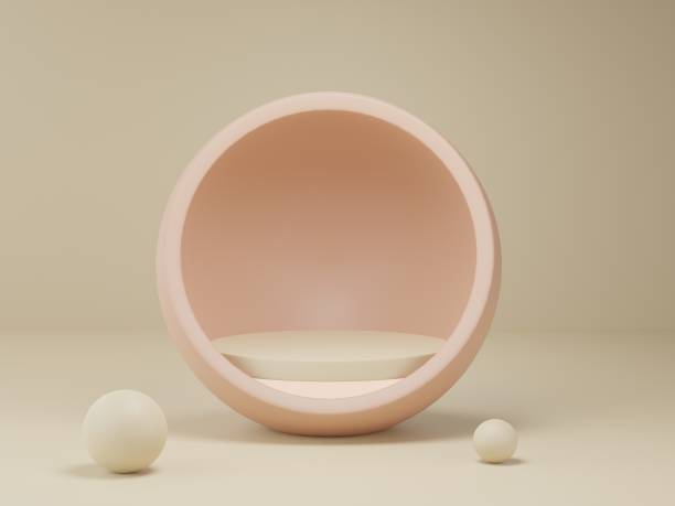 istock 3d geometric shapes. Blank podium display in pastel color. Minimalist pedestal or showcase scene for present product and mock up. Abstract background for cosmetic advertising. 1824563533