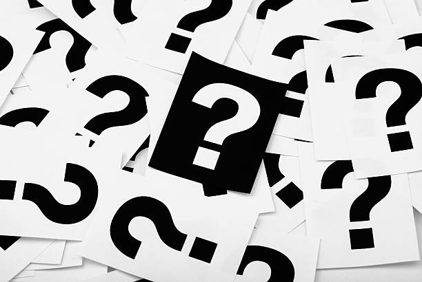 question marks stock photo