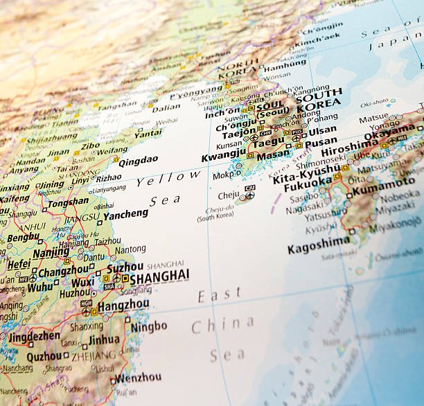 istock map of yellow sea area 182456880