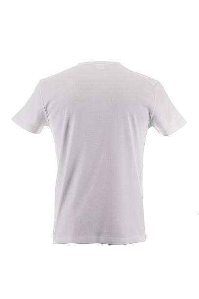istock clipping path on isolated white t-shirt back view 182457033