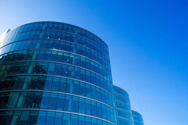 istock Corporate Steel and Glass Office Blocks 182457354
