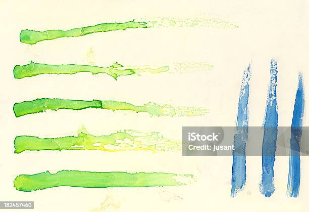 Zielony I Niebieski Malowane Szczotka Udar - zdjęcia stockowe i więcej obrazów Akwarela - Akwarela, Bez ludzi, Brudny