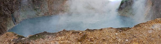 boiling lake stock photo
