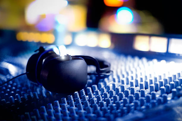 istock Audio mixing Console and Headphones 182457500