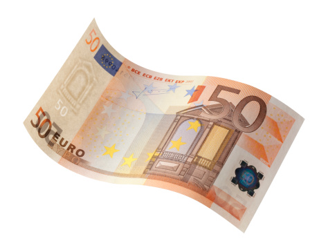 Billete de banco de cincuenta euros photo