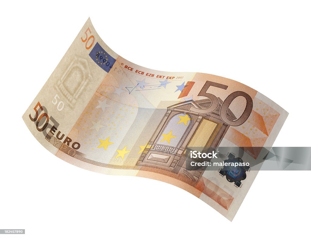 Nota de Cinquenta Euros - Foto de stock de Moeda da União Europeia royalty-free