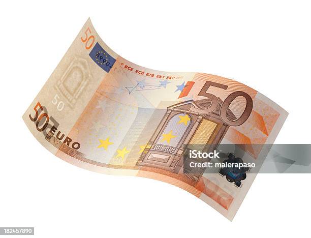 Nota De Cinquenta Euros - Fotografias de stock e mais imagens de Unidade Monetária da União Europeia - Unidade Monetária da União Europeia, Nota, Símbolo do Euro