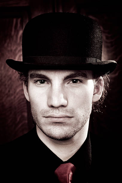 istock Vintage Man in Bowler Hat 182458207