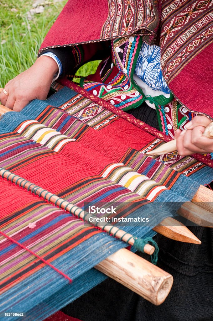 Weben Tuch in Peru - Lizenzfrei Arbeiten Stock-Foto