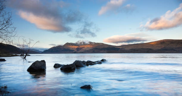 istock Evening light on Ben Lomond with clouds in the sky 182459198