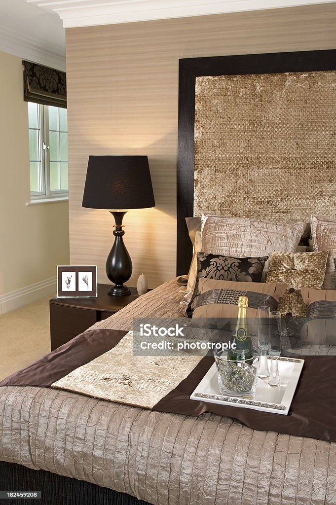 Luxuoso quarto e champagne - Royalty-free Balde de Gelo Foto de stock