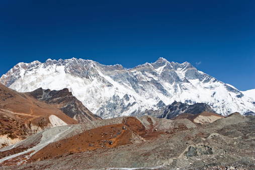 Lhotse is the fourth highest mountain on Earth (after Mount Everest, K2 and Kangchenjunga) and is connected to Everest via  the South Col. In addition to the main summit at 8,516 metres above sea level, Lhotse Middle (East) is 8,414 metres and  Lhotse Shar is 8,383 metres. It is located at the border between Tibet (China) and Khumbu (Nepal).http://bem.2be.pl/IS/nepal_380.jpg