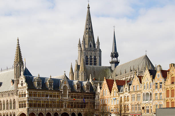 istock Cloth Market building and main square - Ypres, Belgium 182459473