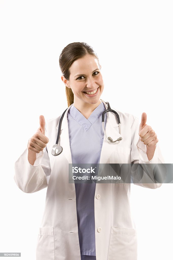 Feminino médico polegares para cima - Foto de stock de 25-30 Anos royalty-free