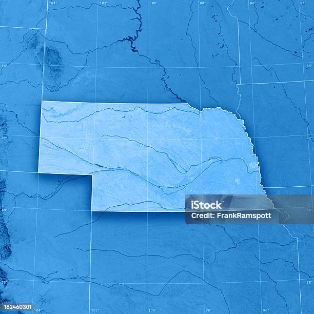 ネブラスカ Topographic マップ - ネブラスカ州のストックフォトや画像を多数ご用意 - ネブラスカ州, 地図, 3D