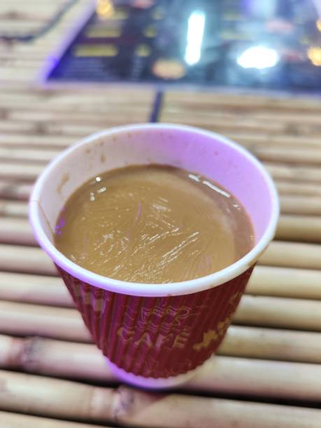 Hot milk tea in a cup