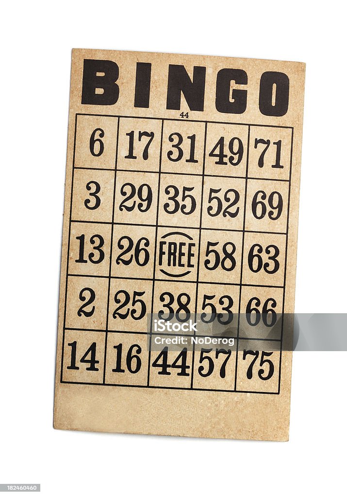 Vintage tarjeta Bingo - Foto de stock de Bingo libre de derechos
