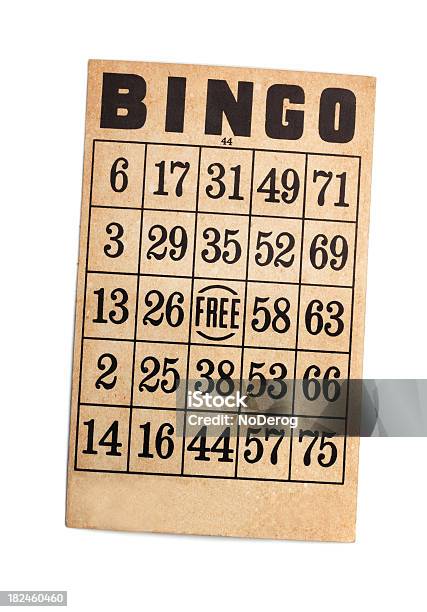 Vintage Tarjeta Bingo Foto de stock y más banco de imágenes de Bingo - Bingo, Foto de estudio, Anticuado