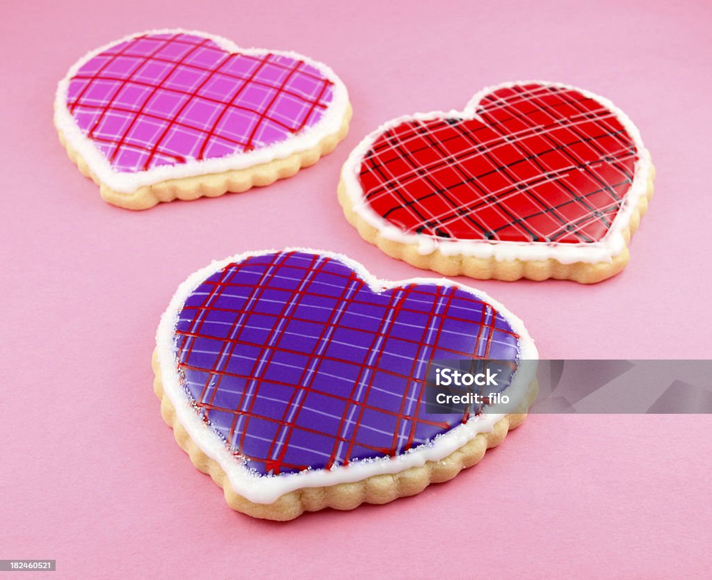 Heart Cookies Valentine's day heart cookies. Baked Stock Photo