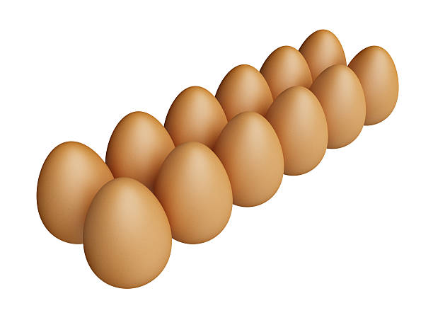 Dozen eggs stock photo