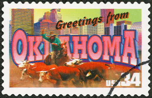 Postage Stamp - Greetings from Oklahoma
