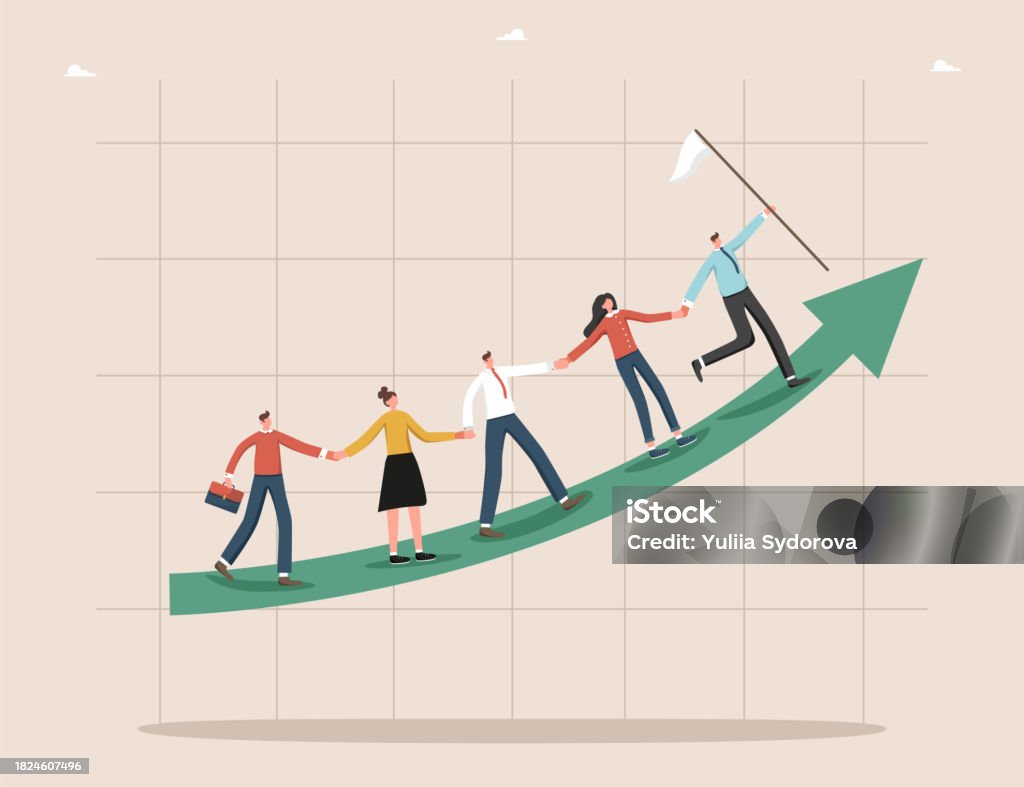 Teamwork Roles Stock Photo Work Team On An Arrow Stock Illustration - Download Image Now - Role ...
