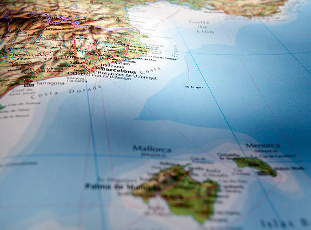 istock map of barcelona area 182460838