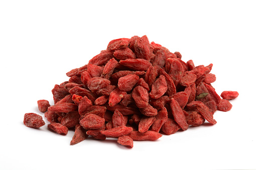 A stack of Goji berries, from Tibet Mountains.