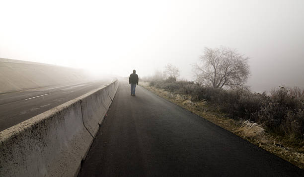 istock Foggy scene and morning walk 182460876