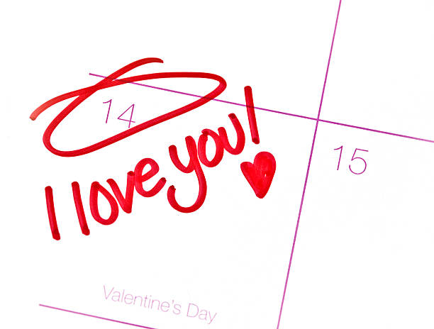 Calendar Series | Valentine's Day 2010 One in a calendar series Valentine's Day - February 14 calendar february 2010 stock pictures, royalty-free photos & images