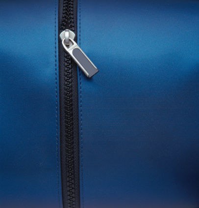 Zipper Closeup on Blue BagSee more in this Lightbox: