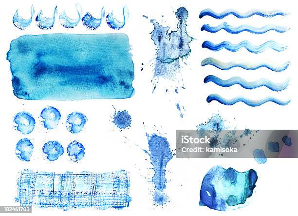 Watercolored Backgrounds Blue Water Stock Illustration - Download Image Now - Abstract, Aging Process, Art