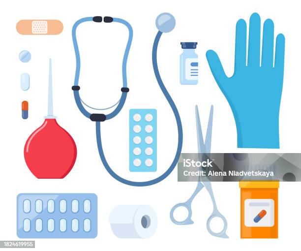 Helpstar Items First Aid Kit Elements Set Medical Help Items Plasters Pills Bandage ...