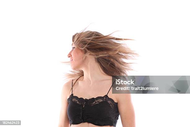 Dynamic Woman With Wind In Her Hair Stock Photo - Download Image Now - Activity, Adult, Adults Only
