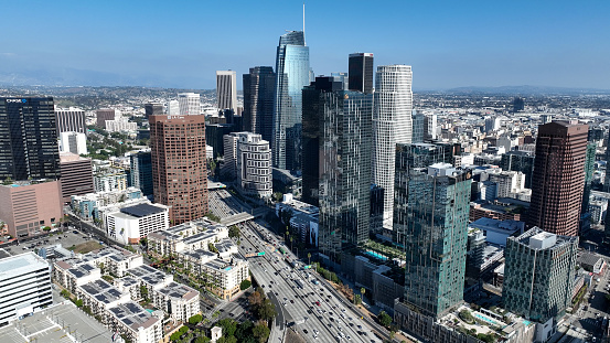 Towers Offices At Los Angeles In California United States. Business Travel Landscape. Highrise Buildings. Towers Offices At Los Angeles In California United States.
