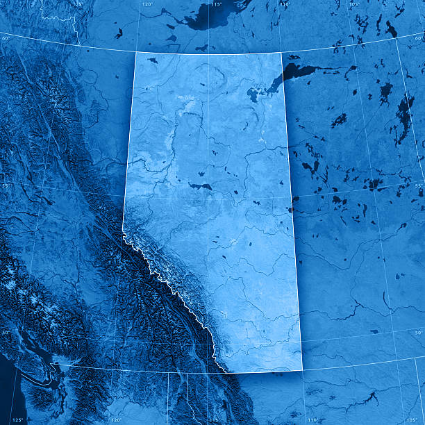 게레로 topographic 맵 - alberta 뉴스 사진 이미지