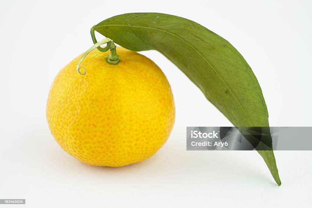 Mandarine agrumi su sfondo bianco - Foto stock royalty-free di Agrume