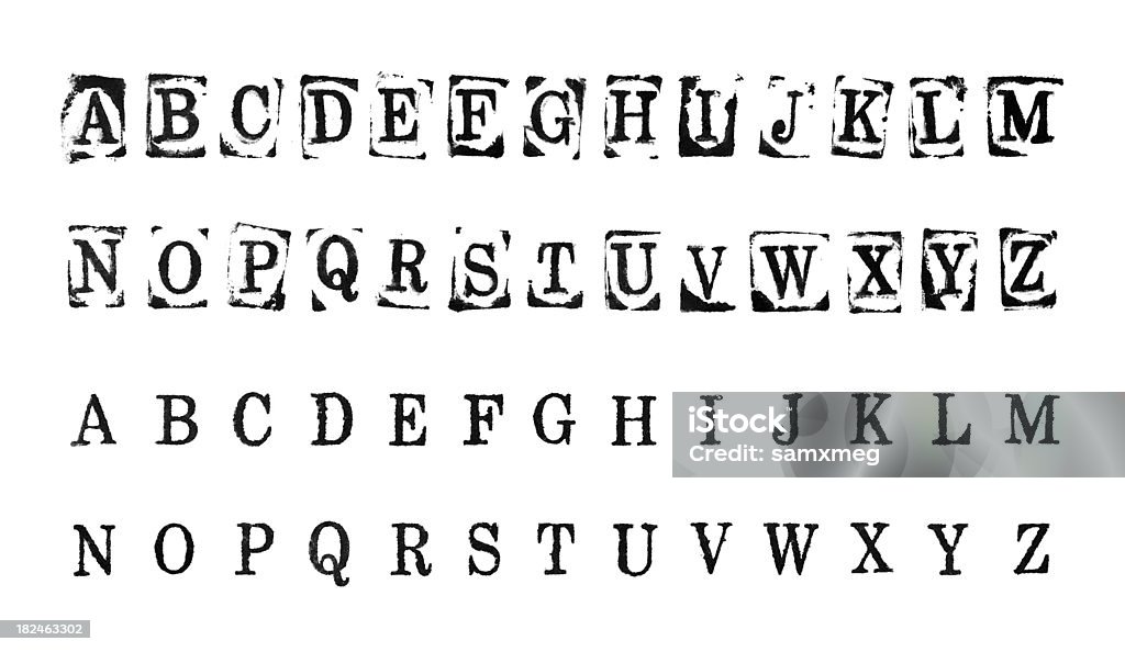 ABC -Make as suas próprias palavras com estampadas Alfabeto - Royalty-free Texto Impresso Foto de stock