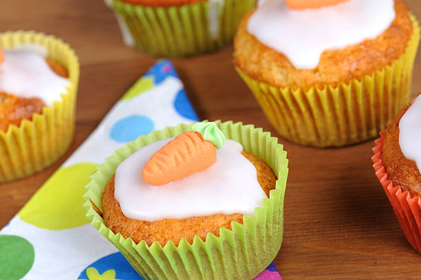istock Easter Muffins with Napkin on Wood 182463506