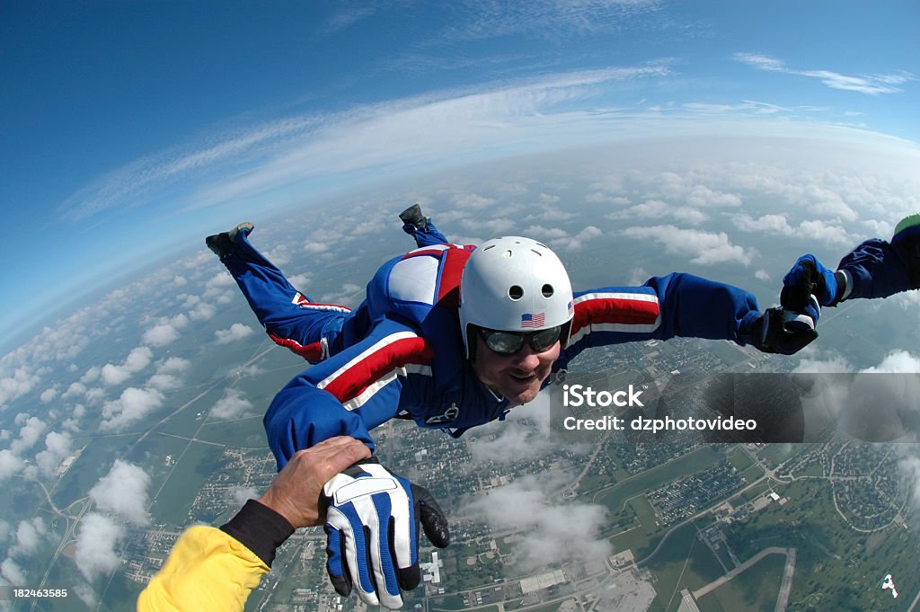 Royalty Free 스톡 사진: 자유 Red White Blue Skydiver - 로열티 프리 개념 스톡 사진