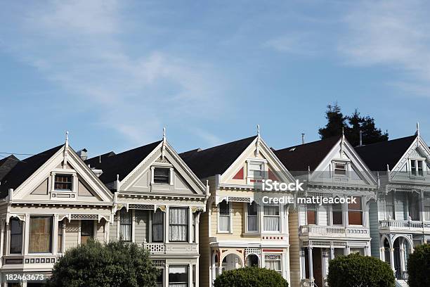 The Painted Ladies On Alamo Square San Francisco Stock Photo - Download Image Now - Architecture, Building Exterior, Built Structure