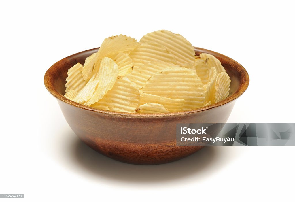 Tigela de batata chips - Foto de stock de Batata Frita de Pacote royalty-free