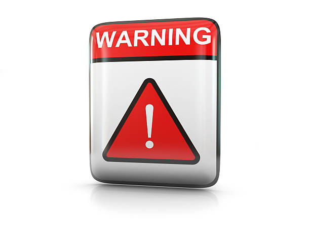 istock 3D render image of warning sign with gray red black colors 182464657