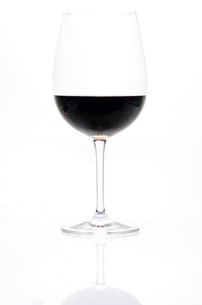 istock Glass of red wine with reflection 182465238