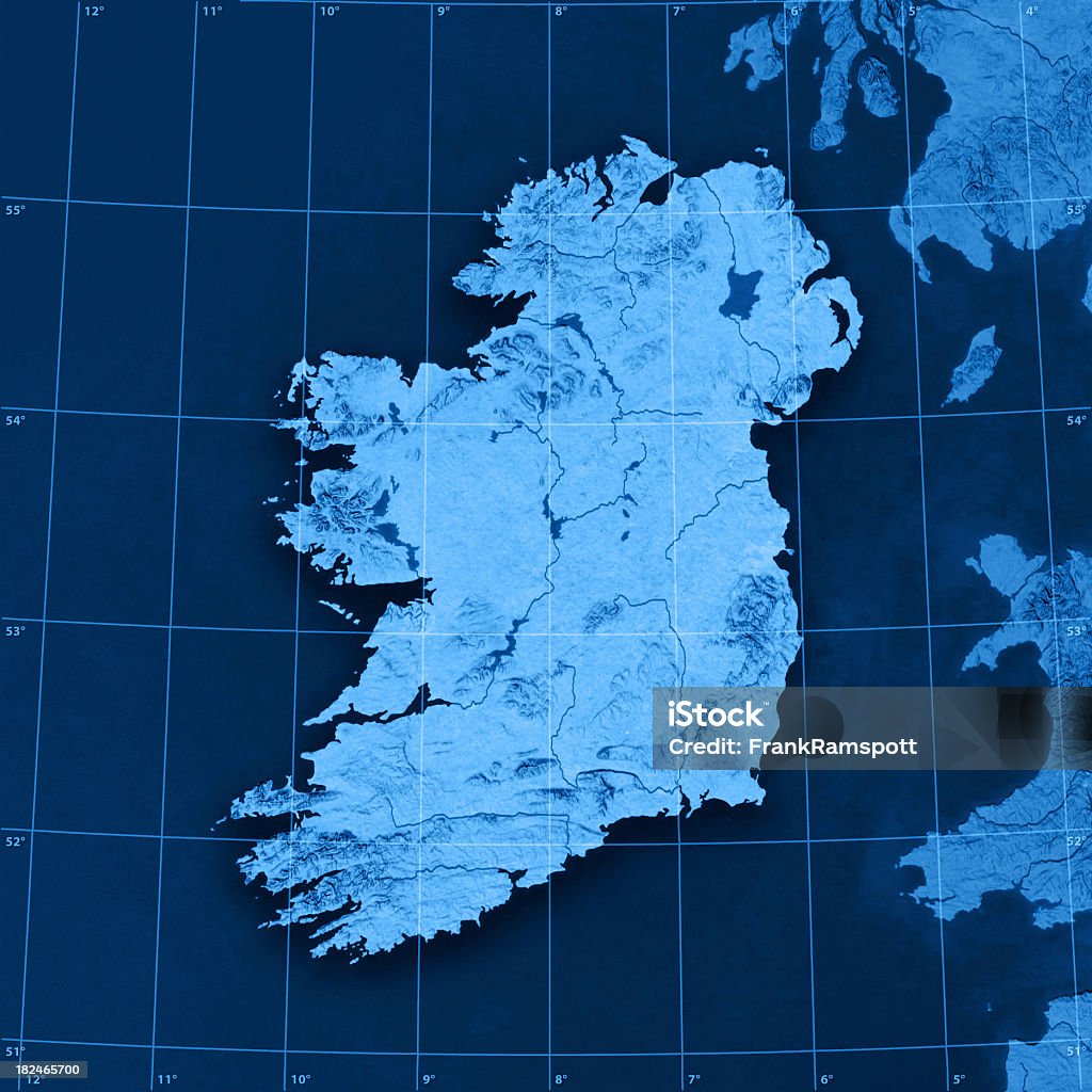 Irlandia mapy (Map) topograficznej - Zbiór zdjęć royalty-free (Irlandia)