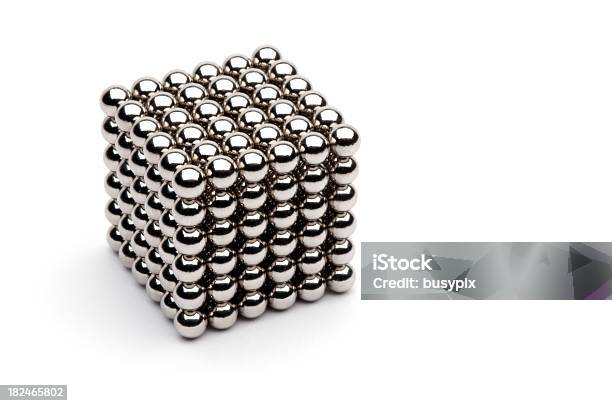 Glänzende Ball Cube Stockfoto und mehr Bilder von Chrom - Chrom, Dreidimensional, Form