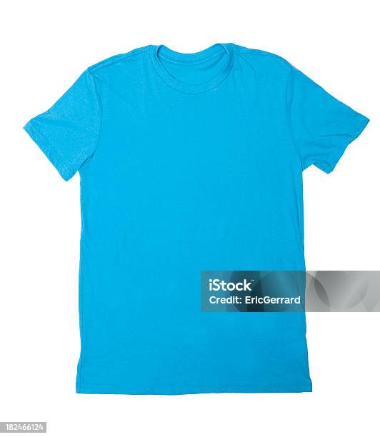 Blanco Camiseta Azul Foto de stock y más banco de imágenes de Anticuado - Anticuado, Azul, Camisa