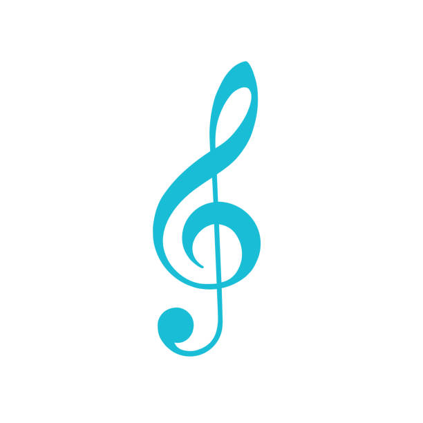 Violin key. From blue icon set. vector art illustration