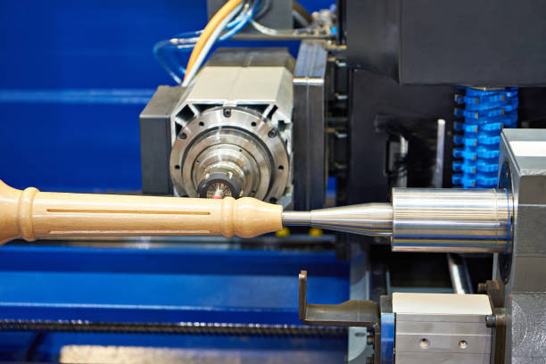 istock CNC machining center wood lathe 1824663787
